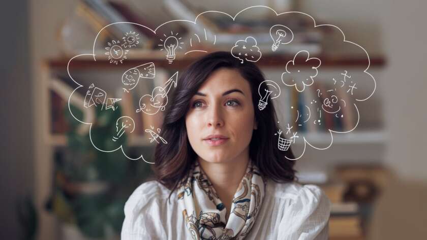 a photo of a woman with a cloud of ideas 5 H kFXZQeq7voudFKdDqw DezLX0VVQkak4q5mAaQ29A