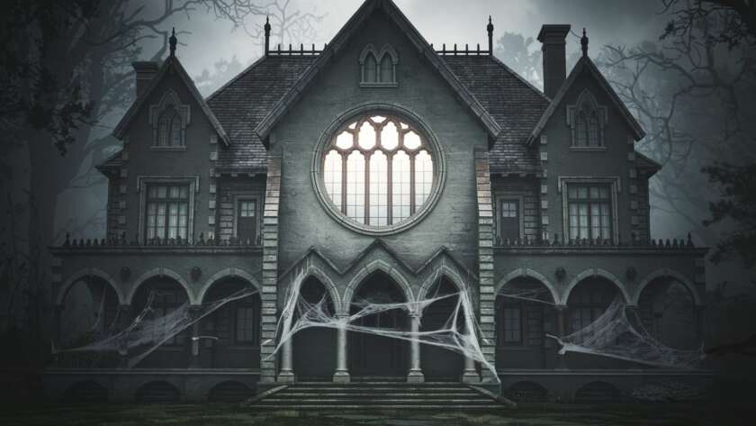 a spooky style mansion with a large roun 4 jS3BY4TPq9quVWyfDerw S90SujXZTmuVX37Y7tdAbg